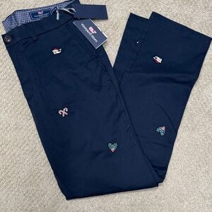 Men’s Vineyard Vines Navy Christmas Breaker Pant NWT